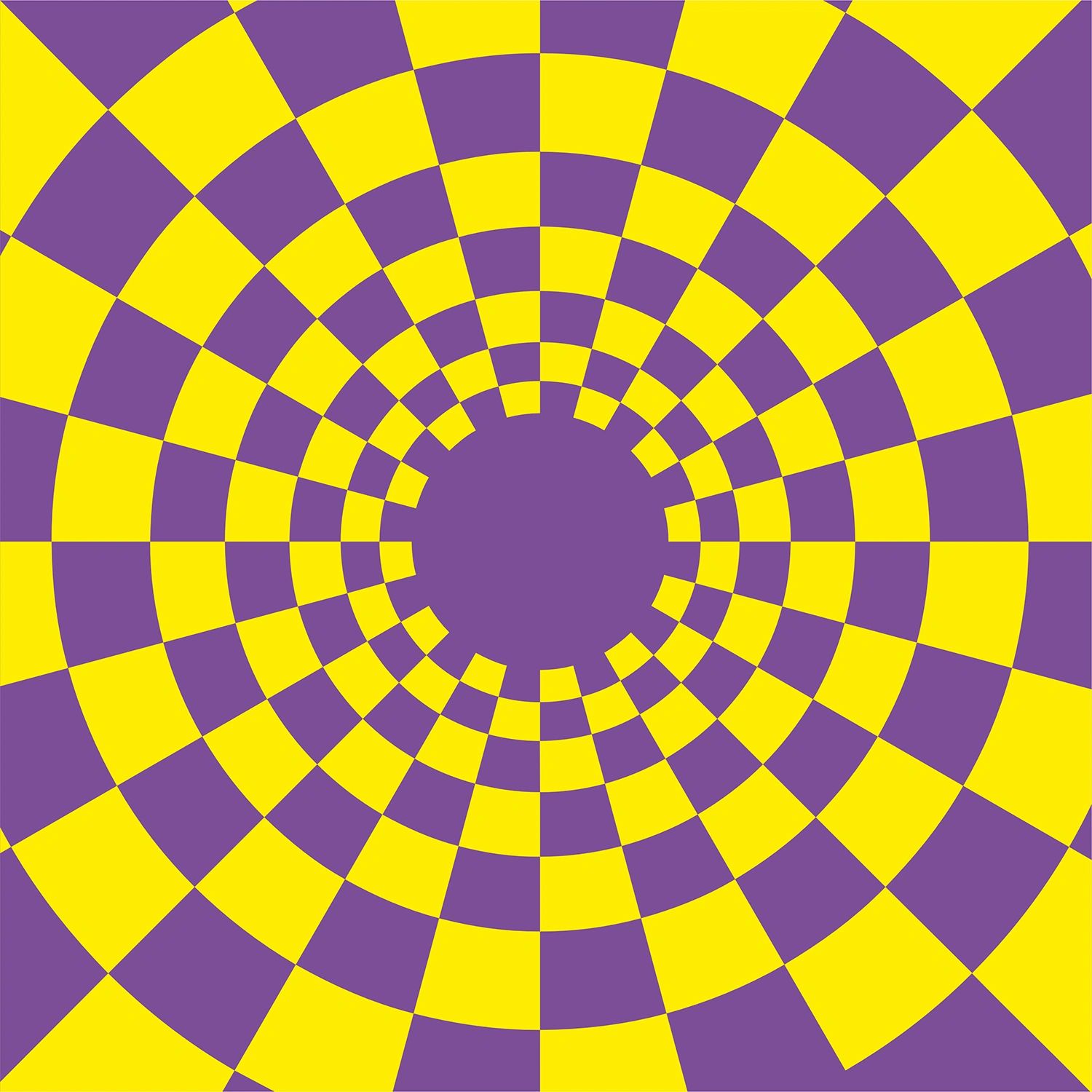 "Black and white pattern forming depth illusion – calming visual focus artwork"