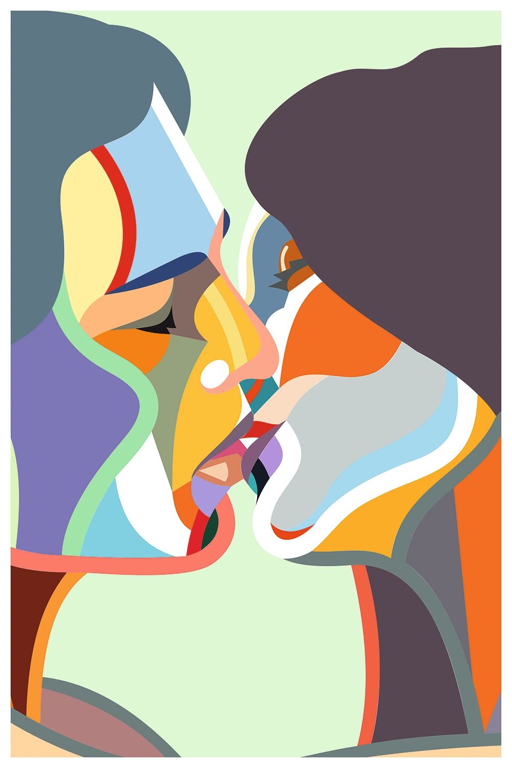 "Symmetrical pattern design with tribal influences – bold contemporary art on canvas"