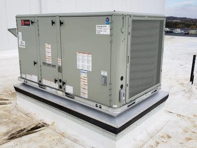Large Trane HVAC unit installed on a rooftop.