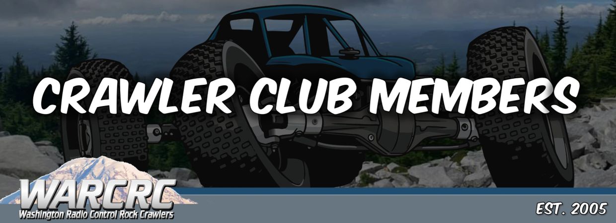 Banner for Washington Radio Control Rock Crawlers club members.