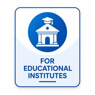 Sign for educational institutes with a graduation cap icon.