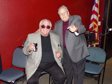 Backstage at a show with Howard Blank and Band Manager John Jerd