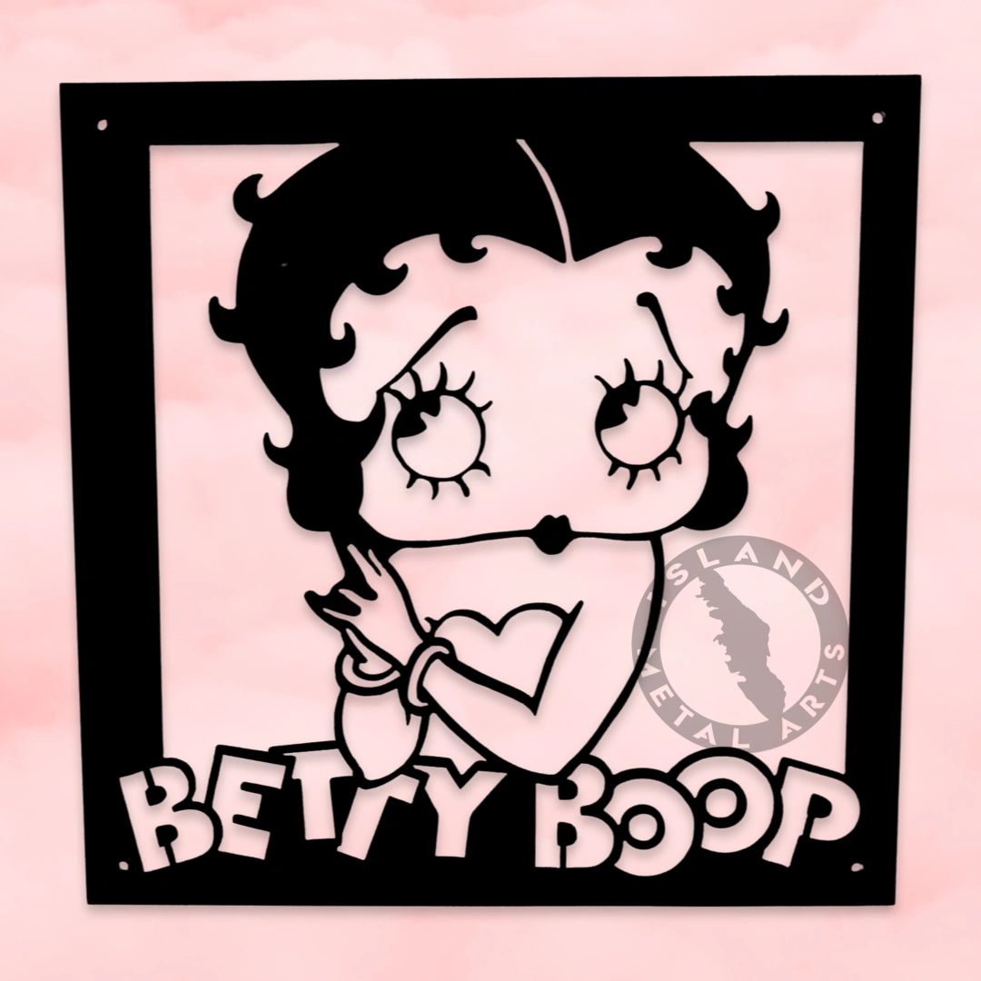  Betty Boop Pink Polka Dots Heavy Duty Metal