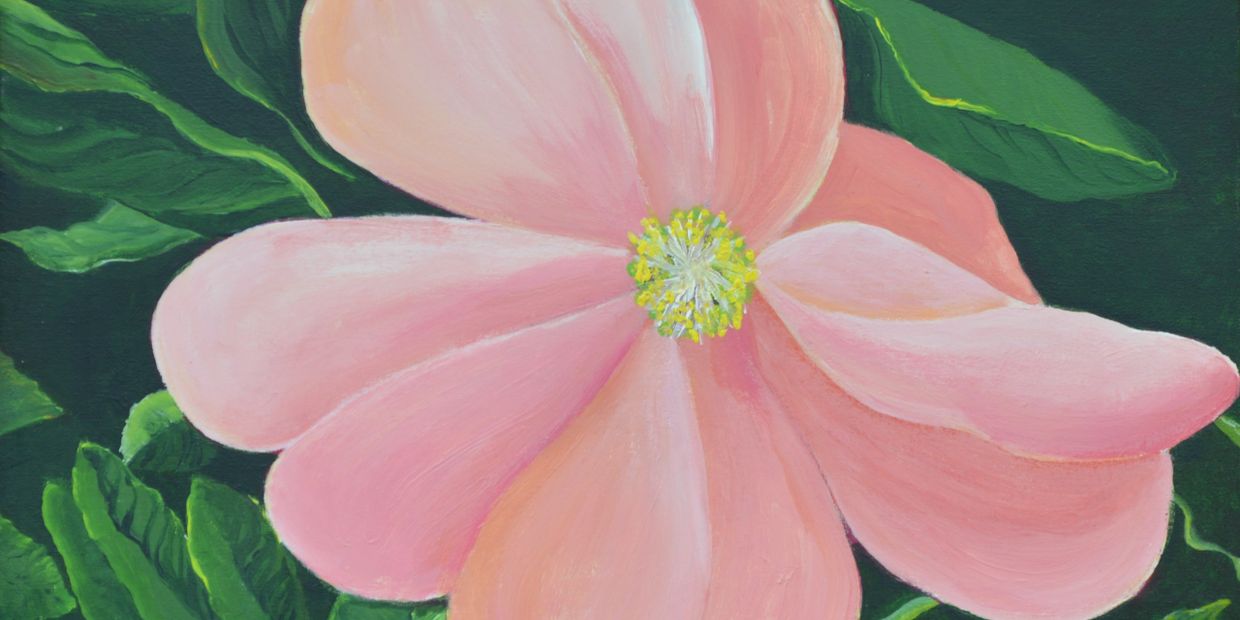 Pink Flower painting by Ann Meyer