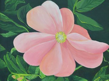 Pink Flower painting by Ann Meyer