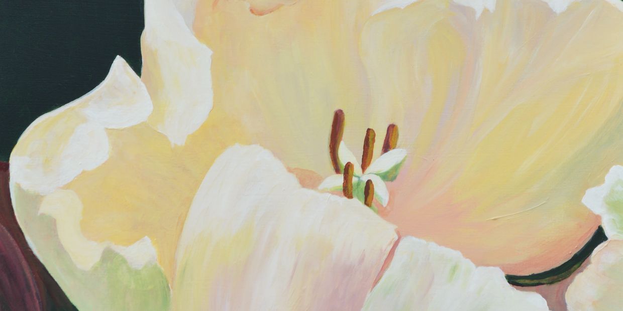 White Tulip painting by Ann Meyer