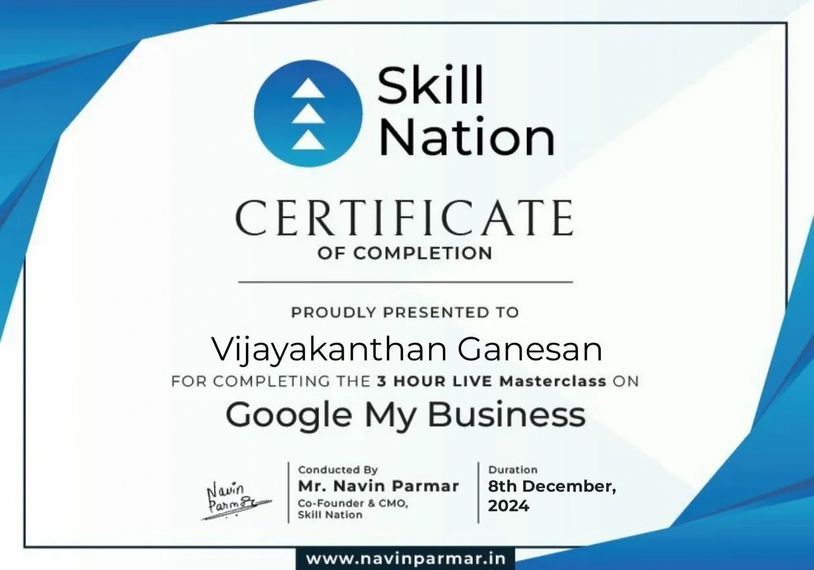 Google My Business Certification

