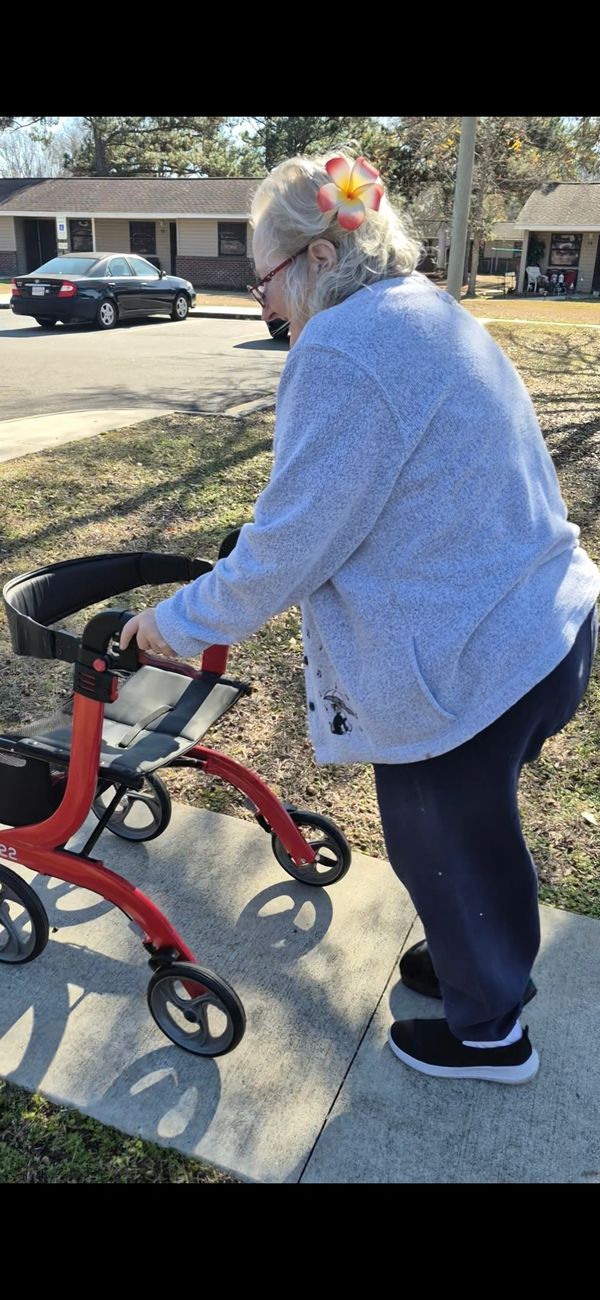 She may not have got to 5k but she tried. She has just been placed on hospice days before this video