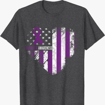 Awareness tshirt with heart and flag design