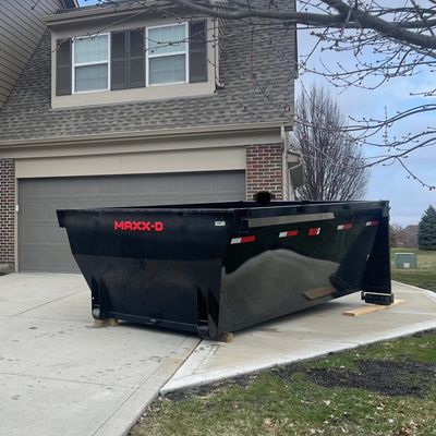 15-yard dumpster rental Westerville OH driveway safe