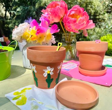 kids paint and plant party Los Angeles
