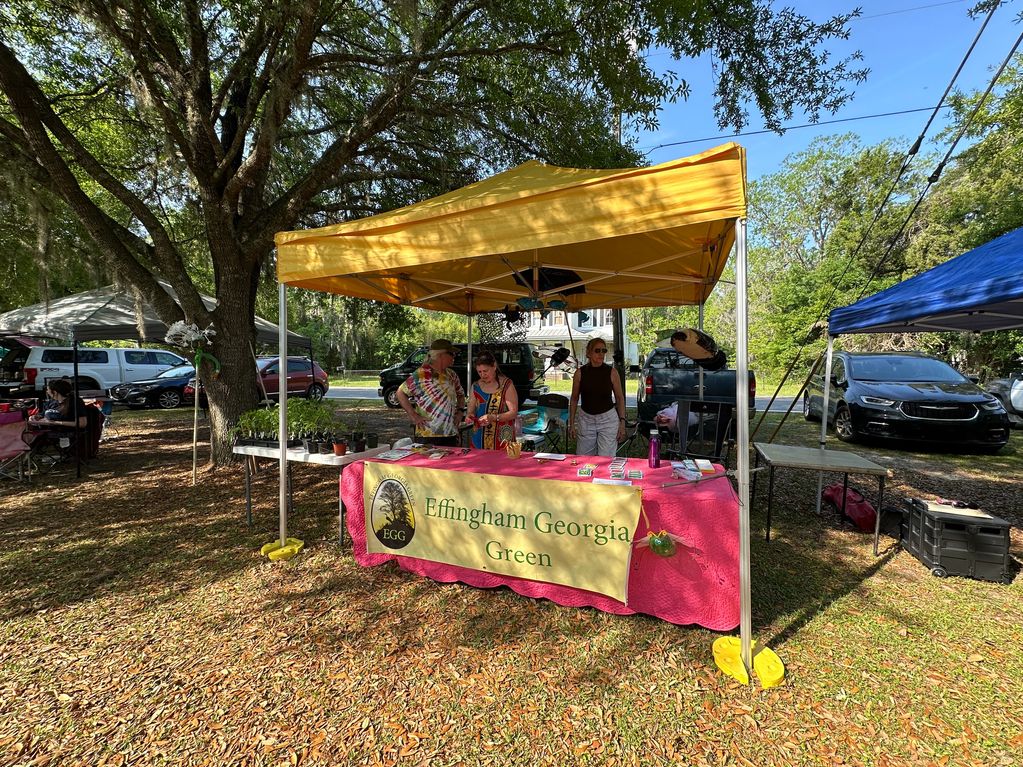 EGG prize tent at annual April Earth Day Festival in Guyton, Georgia.