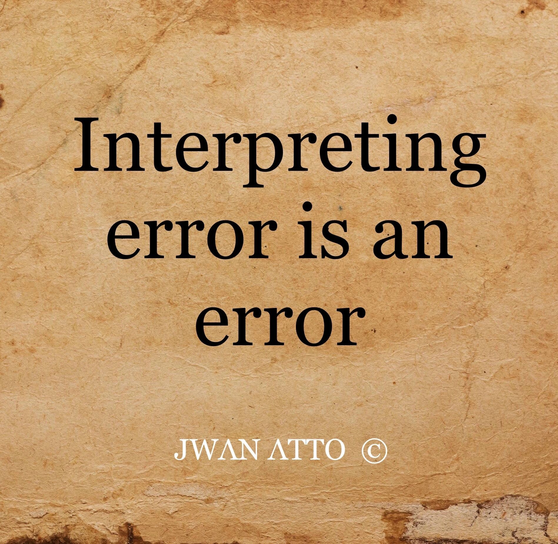 quote about errors