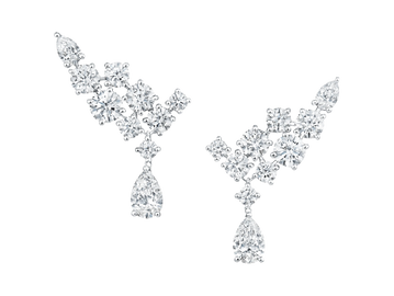 Sparkling Cluster Diamond Earrings