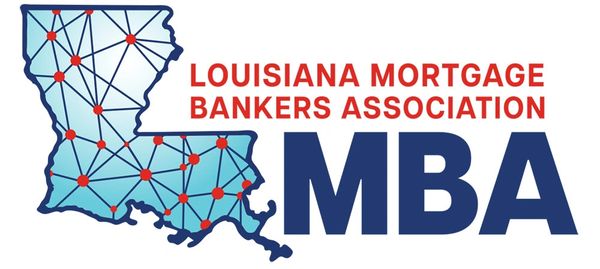 Louisiana Mortgage Bankers Association logo with state map and network.