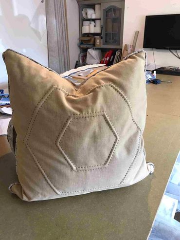 Bespoke scatter cushion with decorative details
