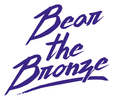 Stylized text reading 'Bear the Bronze' in purple and blue.
