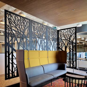 ezoBord custom workzone divider tree pattern