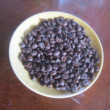Medium-dark roasted coffee beans