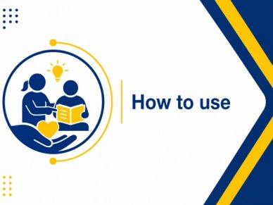 Illustration showing 'How to use' guide.