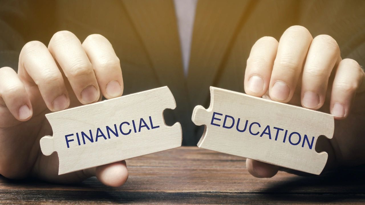 Financial Education Puzzle Pieces Fitting Together Banner