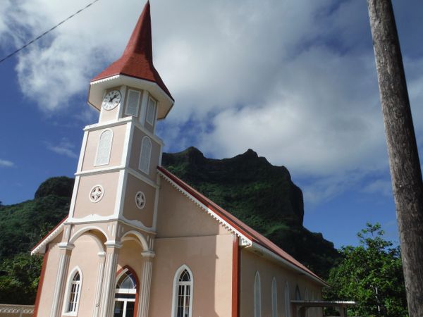 Main town on the main island of Bora Bora, Vaitape.