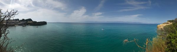 Canal d'Amour, Channel of Love, the famous beach on the island of Corfu, Greece. (to the right)