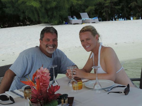 Our private motu, Motu Tapu. Bora Bora. Our private lunch for two.