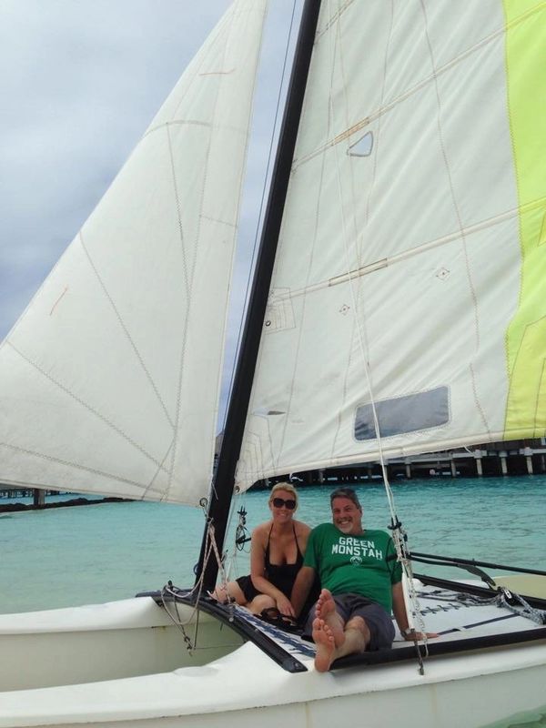 Hobie Cat Tour through the lagoon.
Bora Bora Hilton Nui