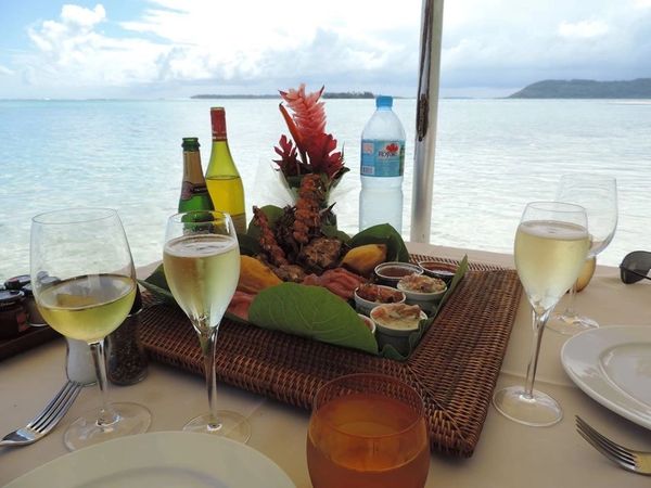 Our private motu, Motu Tapu. Bora Bora. Our private lunch for two.