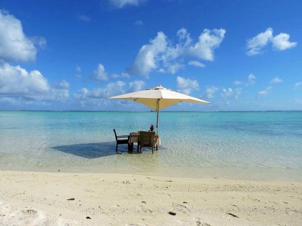 Our private motu, Motu Tapu. Bora Bora. Our private lunch for two.