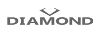 Logo of Diamond with a stylized diamond shape above the text.