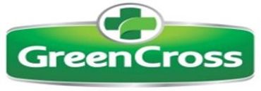 GreenCross logo with a green cross and text.