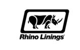 Logo of Rhino Linings with a stylized rhino inside a rectangle.