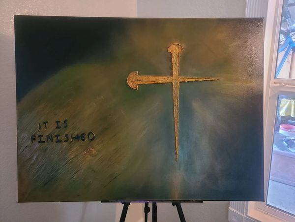 ACRILYC ON CANVAS
40 X 30
"IT IS FINISHED"
PRICE: $250.