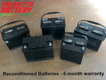 Reconditioned automotive batteries and battery installation services in Charleston, SC. 