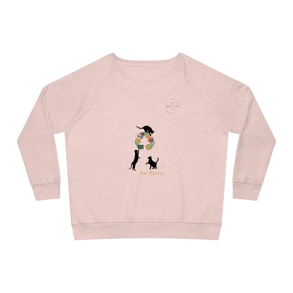 Pink "recycle cats for them" sweatshirt