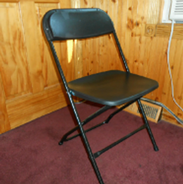 Black folding chair rentals
