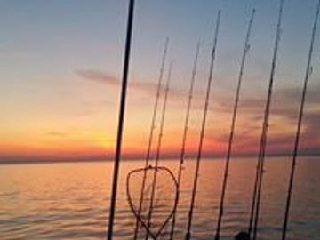 Lake Erie fishing charter Sunset