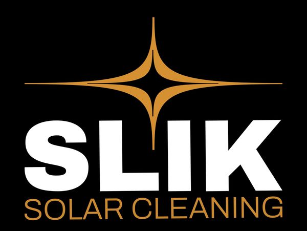 Logo for Slik Solar Cleaning with a golden star symbol above the text.