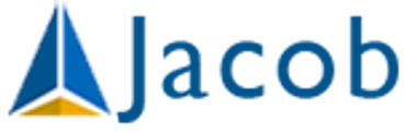 Blue and yellow triangle with the word Jacob.