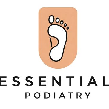 Logo of Essential Podiatry with a stylized foot icon.