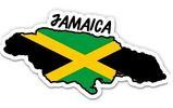 Jamaica map with national flag colors.