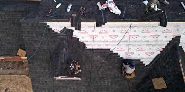 Roof Replacement. Professional Installation of Synthetic underlayment and architectural shingles. 