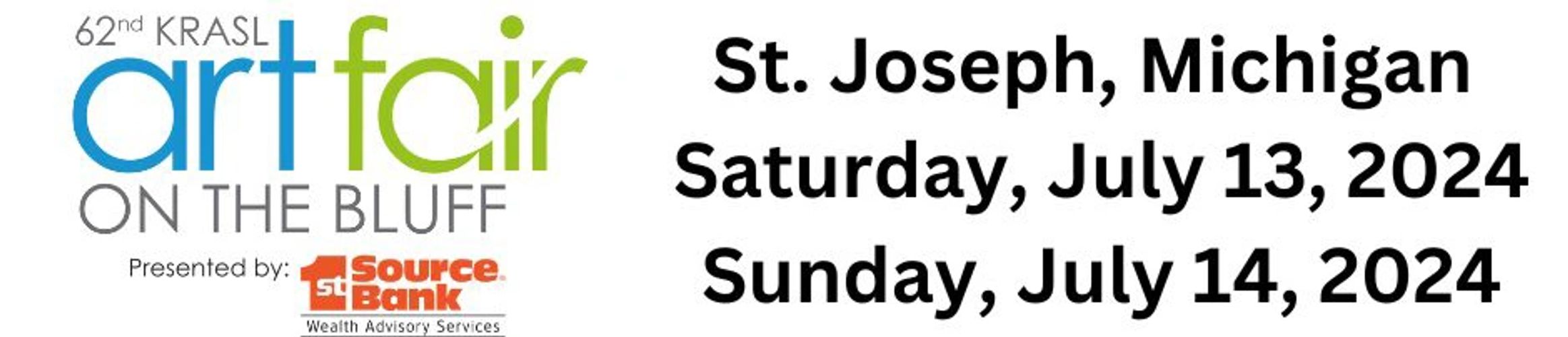 Krasl Art Fair on the Bluff, St. Joseph, MI, July 13-14