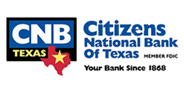 Logo of Citizens National Bank of Texas with a Texas map and star.