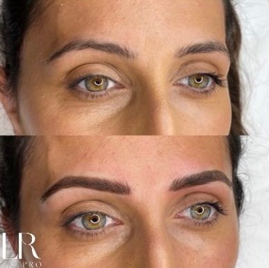 bold brown combination permanent eyebrows 
