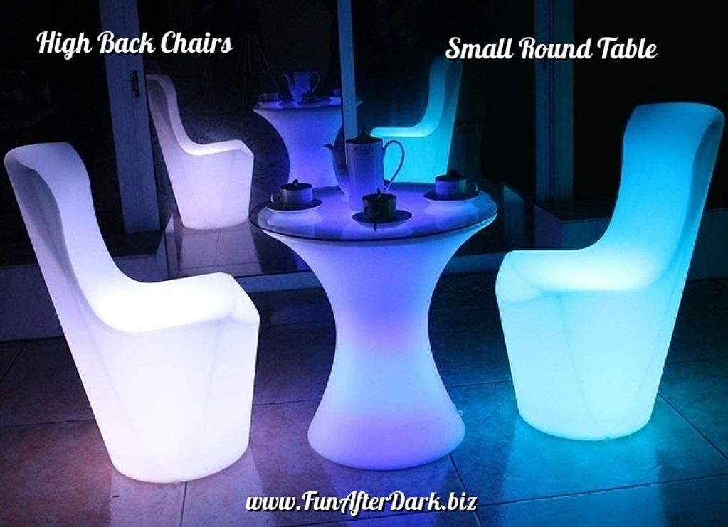 Illuminated LED Glow Furniture High Back Chair