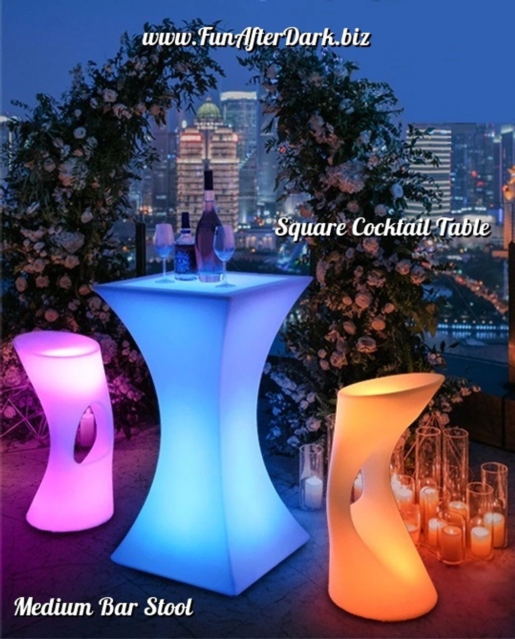 Illuminated LED Glow Furniture Bar Stool