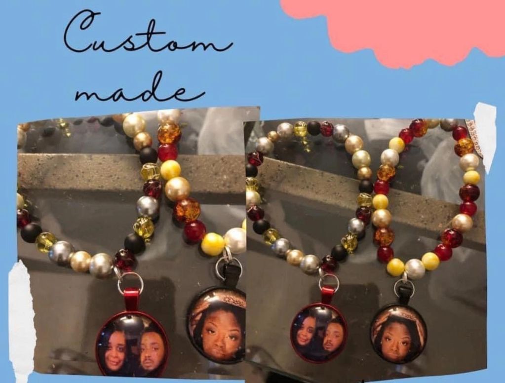 Bling bracelet set with image charms